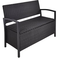Garden Pleasure Gartenbank FERRARA 970299 schwarz Kunststoff 117,0 cm von Garden Pleasure