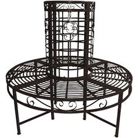 Garden Pleasure Baumbank LARISSA 950253 schwarz Metall 121,0 cm von Garden Pleasure