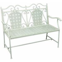Garden Pleasure Gartenbank LASCAR 950486 weiß Metall 120,0 cm von Garden Pleasure