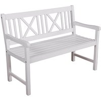 Garden Pleasure Gartenbank MALMÖ 985071 weiß Holz 120,0 cm von Garden Pleasure