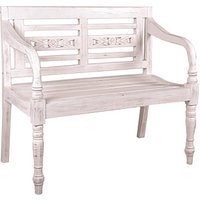 Garden Pleasure Gartenbank MOYO 960368 weiß Holz 100,0 cm von Garden Pleasure