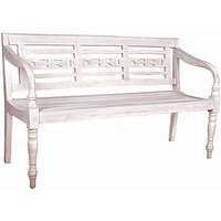 Garden Pleasure Gartenbank MOYO 960370 weiß Holz 150,0 cm von Garden Pleasure