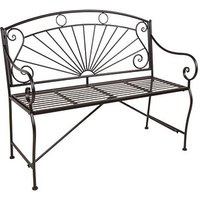 Garden Pleasure Gartenbank PAGO 950367 mattschwarz Metall 111,0 cm von Garden Pleasure