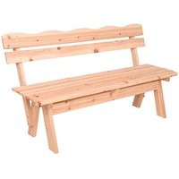 Garden Pleasure Gartenbank RANGUN 985298 natur Holz 150,0 cm von Garden Pleasure