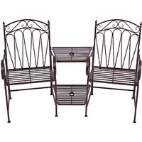 Garden Pleasure Gartenbank RINJANI 950467 rostbraun Metall 157,0 cm von Garden Pleasure