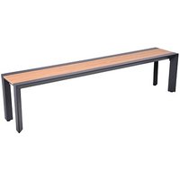 Garden Pleasure Sitzbank SILEA 305474 anthrazit, holz-optik natur Metall 180,0 cm von Garden Pleasure