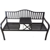Garden Pleasure Gartenbank SEGULA 950505 schwarz Metall 150,0 cm von Garden Pleasure