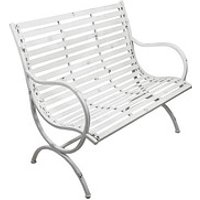 Garden Pleasure Gartenbank TAMBORA 950466 antikweiß Metall 104,0 cm von Garden Pleasure