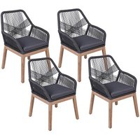 Garden Pleasure Gartenstühle mit Armlehnen POMONA grau, Holz, 4 St. Garden Pleasure Gartenstühle mit Armlehnen POMONA grau, Holz, 4 St. von Garden Pleasure