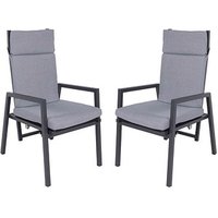 Garden Pleasure Gartenstuhl mit Armlehnen SINTRA grau, 2 St. von Garden Pleasure