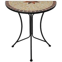 Garden Pleasure Gartentisch AMARILLO braun, ocker, beige halbrund 30,0 x 60,0 x 70,0 cm von Garden Pleasure