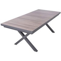 Garden Pleasure Gartentisch AMELIA anthrazit, braun rechteckig 100,0 x 200,0/260,0 x 77,0 cm von Garden Pleasure