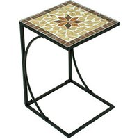 Garden Pleasure Gartentisch AMARILLO braun, ocker, beige quadratisch 35,0 x 35,0 x 53,0 cm von Garden Pleasure