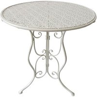 Garden Pleasure Gartentisch LASCAR weiß rund 60,0 x 60,0 x 70,0 cm von Garden Pleasure