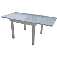 Garden Pleasure Gartentisch LOLA grau quadratisch 90,0 x 90,0 / 180,0 x 75,0 cm von Garden Pleasure