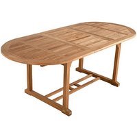 Garden Pleasure Gartentisch SOLO braun oval 95,0 x 160,0 / 210,0 x 75,0 cm von Garden Pleasure
