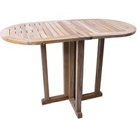 Garden Pleasure Gartentisch SOLO natur oval 60,0 x 15,0/65,0/120,0 x 75,0 cm von Garden Pleasure