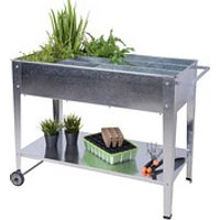 Garden Pleasure Hochbeet MARIEGOLD Metall silber rechteckig 52,0 x 81,0 cm von Garden Pleasure