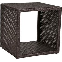 Garden Pleasure LIVINGSTON Beistelltisch quadratisch Kunststoffgeflecht schwarz 47,5 x 46,5 x 46,5 cm, 1 St. von Garden Pleasure