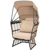 Garden Pleasure Loungesessel PAROS, schwarz Metall von Garden Pleasure