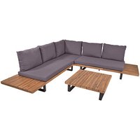 Garden Pleasure Loungegruppe ACAPULCO anthrazit, schwarz Holz, Metall, 13-teilig von Garden Pleasure