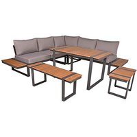 Garden Pleasure Loungegruppe Aurea grau, anthrazit Kunststoff, Metall, 15-teilig von Garden Pleasure