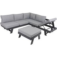 Garden Pleasure Loungegruppe DONNA grau, anthrazit Metall, 13-teilig von Garden Pleasure
