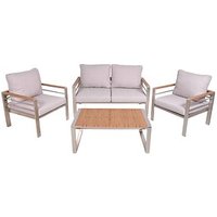 Garden Pleasure Loungegruppe FLORENCE hellgrau, braun Metall, 4-teilig Garden Pleasure Loungegruppe FLORENCE hellgrau, braun Metall, 4-teilig von Garden Pleasure