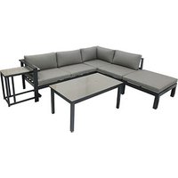Garden Pleasure Loungegruppe MIRANDA grau, dunkelgrau Kunststoff, Metall, 13-teilig von Garden Pleasure