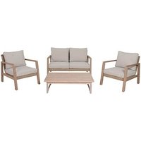 Garden Pleasure Loungegruppe SAN MATEO beige, braun Holz, 4-teilig von Garden Pleasure