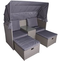 Garden Pleasure Loungegruppe SAINT TROPEZ grau Kunststoff, Metall, 7-teilig von Garden Pleasure