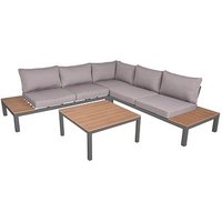 Garden Pleasure Loungegruppe VALENTINA grau, anthrazit Holz, Metall, 15-teilig von Garden Pleasure
