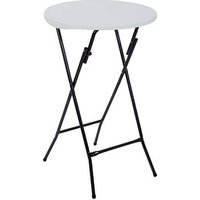 Garden Pleasure MUFARO Stehtisch rund Kunststoff weiß 60,0 x 60,0 x 107,0 cm, 1 St. von Garden Pleasure