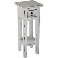 Garden Pleasure PADEA Beistelltisch Massivholz weiß 25,0 x 25,0 x 67,0 cm von Garden Pleasure