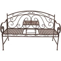 Garden Pleasure Gartenbank SAKET 950471 rostbraun Metall 146,0 cm von Garden Pleasure