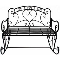 Garden Pleasure Schaukelbank DARES 504664 schwarz Metall 110,0 cm von Garden Pleasure