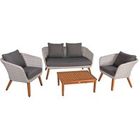 Garden Pleasure Sitzgruppe ARONA dunkelgrau, braun Kunststoff, Metall, 12-teilig von Garden Pleasure