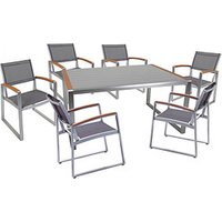 Garden Pleasure Sitzgruppe AVA, silber Kunststoff, Metall, 7-teilig von Garden Pleasure