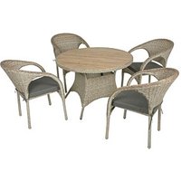 Garden Pleasure Sitzgruppe Bastia, sand Kunststoff, Metall, 9-teilig von Garden Pleasure