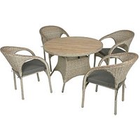 Garden Pleasure Sitzgruppe BASTIA, sand Kunststoff, Metall, 9-teilig von Garden Pleasure