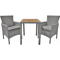 Garden Pleasure Sitzgruppe DAKOTA grau, schwarz Kunststoff, Metall, 5-teilig von Garden Pleasure