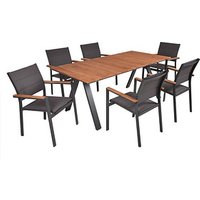 Garden Pleasure Sitzgruppe DAVINA, anthrazit Kunststoff, Metall, 7-teilig Garden Pleasure Sitzgruppe DAVINA, anthrazit Kunststoff, Metall, 7-teilig von Garden Pleasure