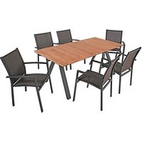 Garden Pleasure Sitzgruppe DAVINA, anthrazit Kunststoff, Metall, 7-teilig Garden Pleasure Sitzgruppe DAVINA, anthrazit Kunststoff, Metall, 7-teilig von Garden Pleasure