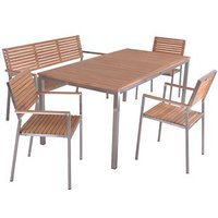 Garden Pleasure Sitzgruppe DENVER, silber Holz, Metall, 5 tlg. Garden Pleasure Sitzgruppe DENVER, silber Holz, Metall, 5 tlg. von Garden Pleasure
