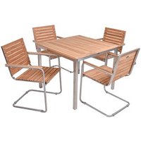 Garden Pleasure Sitzgruppe DENVER, silber Holz, Metall, 5-teilig von Garden Pleasure