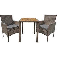 Garden Pleasure Sitzgruppe DAKOTA grau, schwarz Kunststoff, Metall, 5-teilig von Garden Pleasure