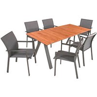 Garden Pleasure Sitzgruppe DAVINA, anthrazit Kunststoff, Metall, 7-teilig Garden Pleasure Sitzgruppe DAVINA, anthrazit Kunststoff, Metall, 7-teilig von Garden Pleasure