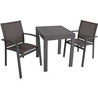 Garden Pleasure Sitzgruppe ELENA, anthrazit Metall, 3-teilig von Garden Pleasure