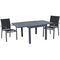 Garden Pleasure Sitzgruppe ELENA, anthrazit Metall, 3-teilig von Garden Pleasure
