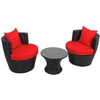 Garden Pleasure Sitzgruppe Linz rot, schwarz Kunststoff, Metall, 7-teilig Garden Pleasure Sitzgruppe Linz rot, schwarz Kunststoff, Metall, 7-teilig von Garden Pleasure
